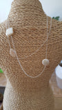 Collar de plata de ley con perlas cultivadas en forma de cuadrado, rombo, moneda y barroca
